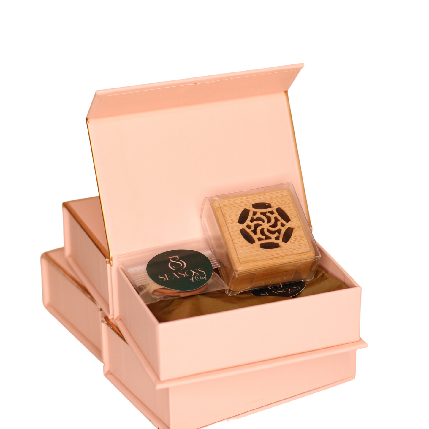 5 Pieces Oud Sticks with Mini Wooden Box Gift Set