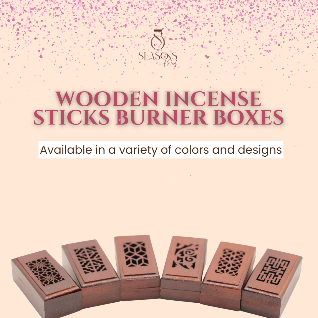 Wooden Incense Stick Burner Wooden Box (Brown)