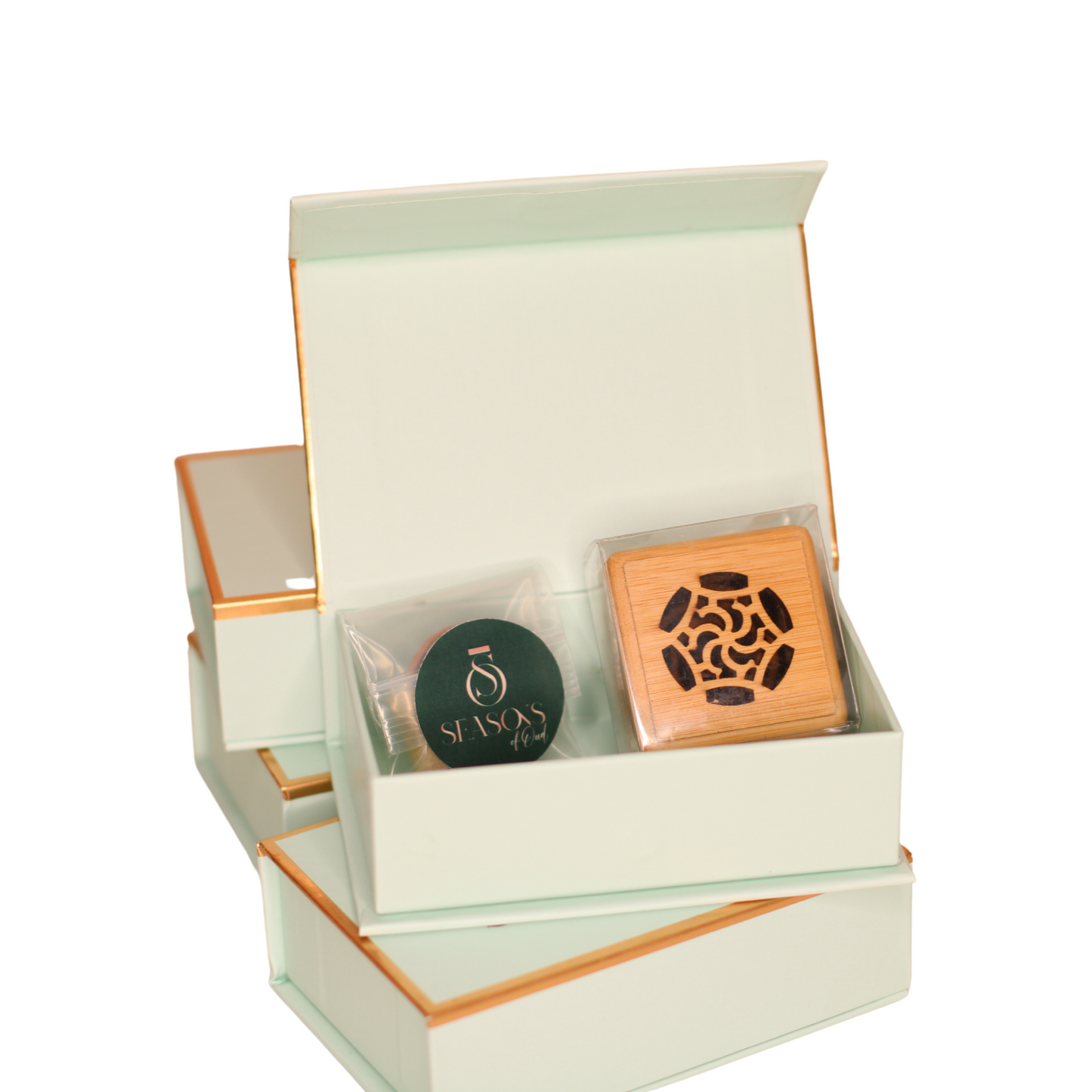 5 Pieces Oud Sticks with Mini Wooden Box Gift Set