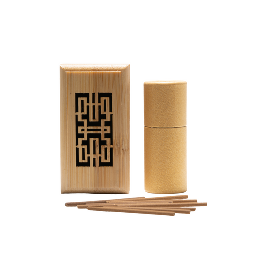 10 Pieces Oud Sticks with Wooden Burner Box (Warm Beige)